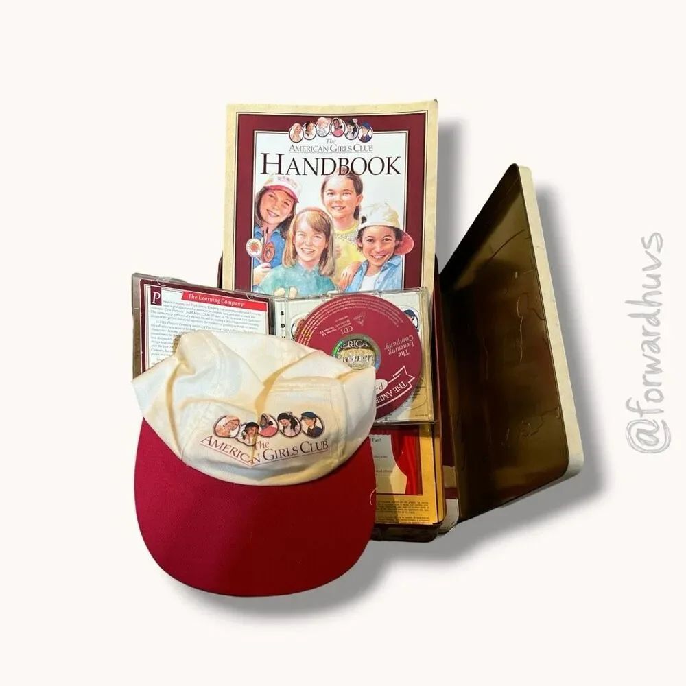 American Girls Premiere CD-ROM Tin Set Handbook Inserts + Bonus Club Hat